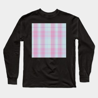 Pastel Aesthetic Conall 2 Hand Drawn Textured Plaid Pattern Long Sleeve T-Shirt